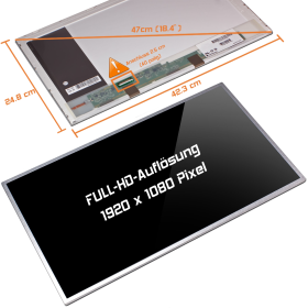 LED Display 18,4" 1920x1080 passend für Asus A93S