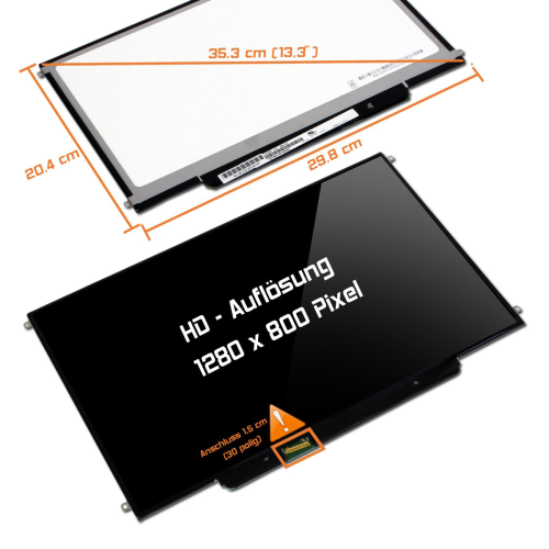 LED Display 13,3" 800x1280 glossy passend für Apple Macbook Pro Unibody A1278