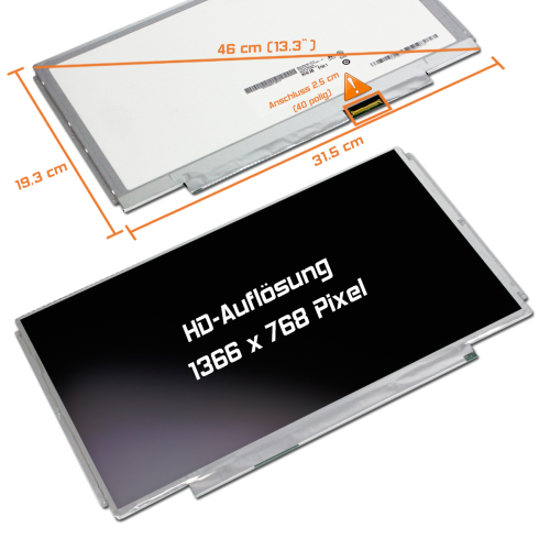 LED Display 13,3" 1366x768 matt passend für Asus UL30A