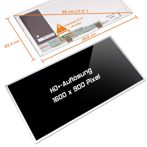 LED Display 17,3" 1600x900 glossy passend für Asus A73S