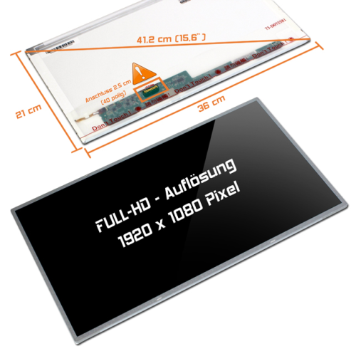 LED Display 15,6" 1920x1080 glossy passend für Fujitsu Celsius Mobile H720