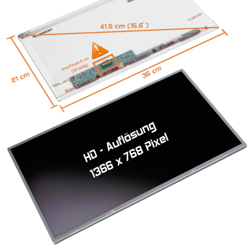 LED Display 15,6" 1366x768 matt passend für Packard Bell EasyNote TV43CM
