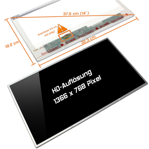 LED Display 14,0" 1366x768 glossy passend für Samsung NP270E4E