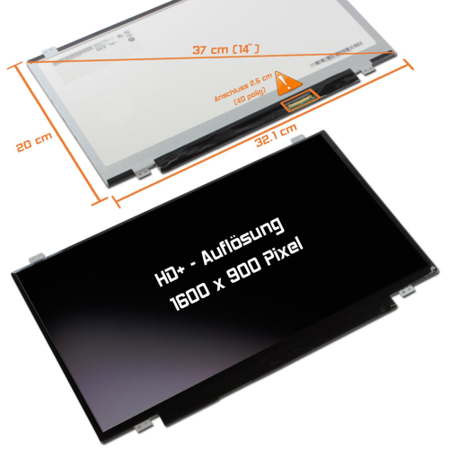LED Display 14,0" 1366x768 matt passend für Sony Vaio VPCEG27FM