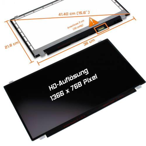 LED Display 15,6" 1366x768 matt passend für AUO B156XW04