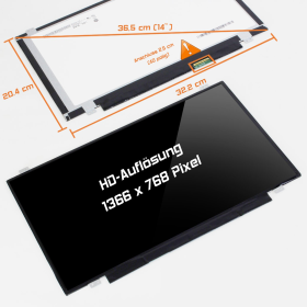 LED Display 14,0" 1366x768 glossy passend für...