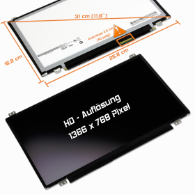 LED Display 11,6" 1366x768 glossy passend für...