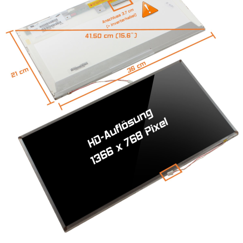LCD Display 15,6" 1366x768 passend für Fujitsu Amilo Li3710