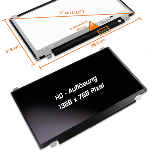 LED Display 11,6" 1366x768 glossy passend für AUO B116XTN01.0 H/W:1A