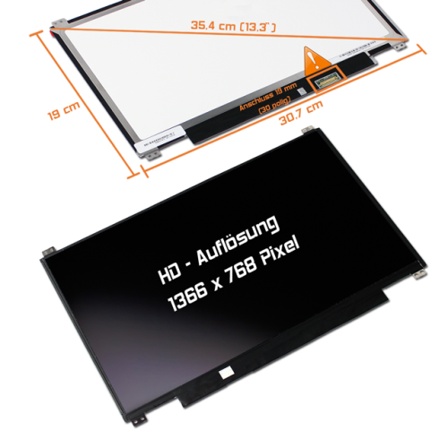 LED Display 13,3" 1366x768 passend für AUO B133XTN01.6 H/W:0A