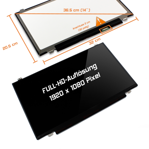 LED Display 14,0" 1920x1080 passend für BOE NV140FHM-N31 V8.0