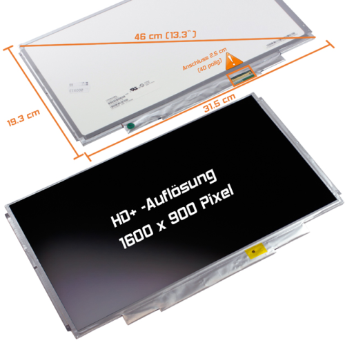 LED Display 13,3" 1600x900 passend für Chunghwa CLAA133UA01