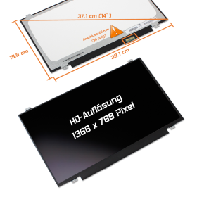 LED Display 14,0" 1366x768 passend für HannStar...