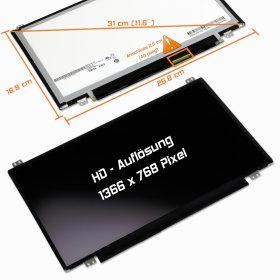 LED Display 11,6" 1366x768 passend für Innolux...