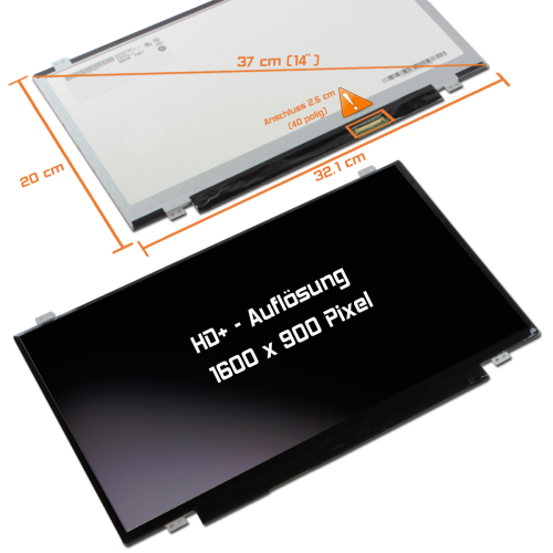 LED Display 14,0" 1600x900 passend für Innolux N140FGE-LA2