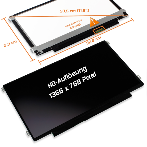 LED Display 11,6" 1366x768 passend für IVO M116NWR6 R0