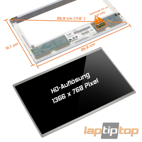 LED Display 11,6" 1366x768 glossy passend für SAMSUNG LTN116AT01-T01