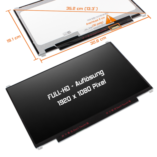 LED Display 13,3" 1920x1080 passend für LG Display LP133WF2 (SP)(L6)