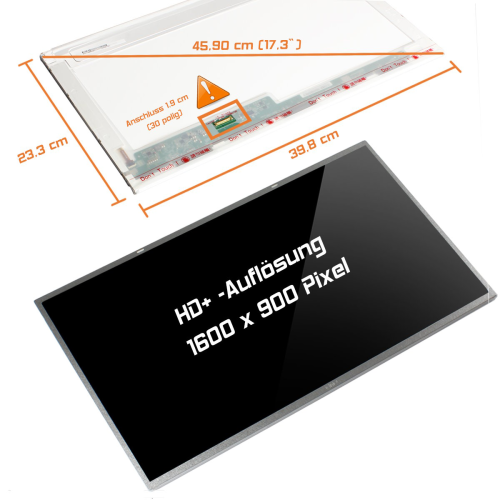 LED Display 17,3" 1600x900 glossy passend für Acer Aspire E5-722