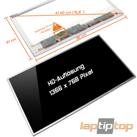 LED Display 15,5" passend für Clevo W251ELQ