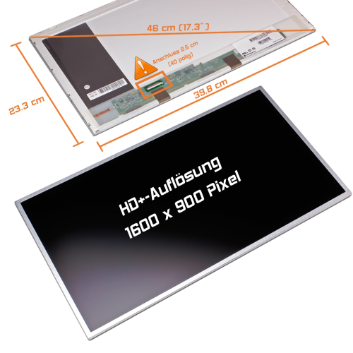 LED Display 17,3" 1600x900 passend für Dell Inspiron 5720