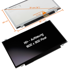 LED Display 14,0" 1600x900 passend für Dell XPS...