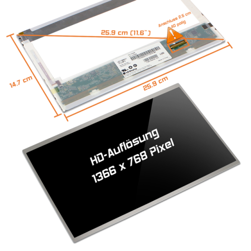 LED Display 11,6" passend für Fujitsu Siemens Lifebook MH380