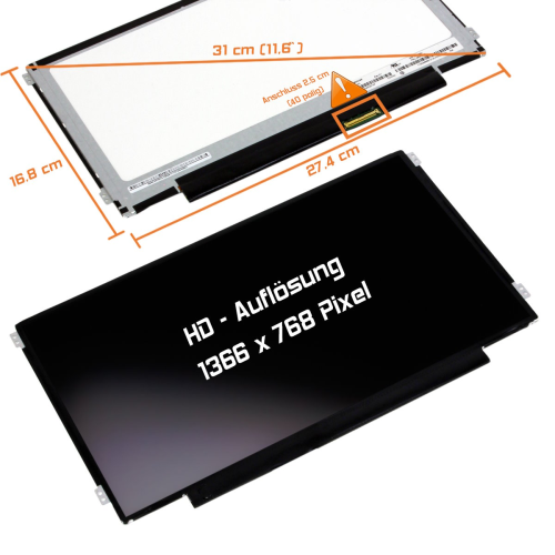 LED Display 11,6" 1366x768 passend für HP Pavilion 11-N020TU