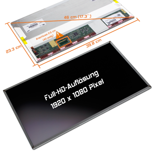 LED Display 17,3" 1920x1080 passend für Dell XPS L702X
