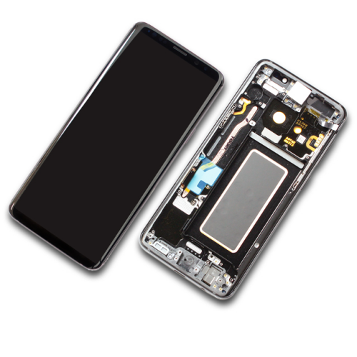 Display Modul mit Rahmen und Toucheinheit mitternacht black/schwarz GH97-21696A für Samsung Galaxy S9 SM-G960F