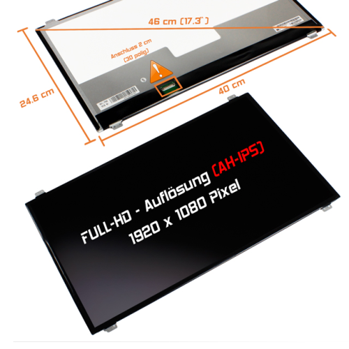 LED Display 17,3" 1920x1080 passend für Asus 18010-17330200