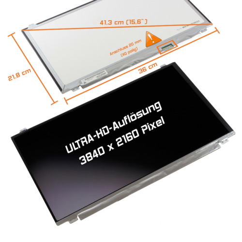 LED Display 15,6" 3840x2160 matt passend für AUO B156ZAN02.2