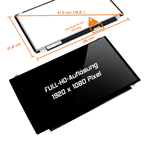 LED Display 15,6" 1920x1080 glossy passend für Dell XPS 15z