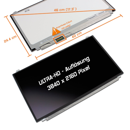 LED Display 17,3" 3840x2160 passend für Eurocom Sky X9C