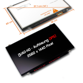LED Display 14,0" 2560x1440 passend für HP SPS...