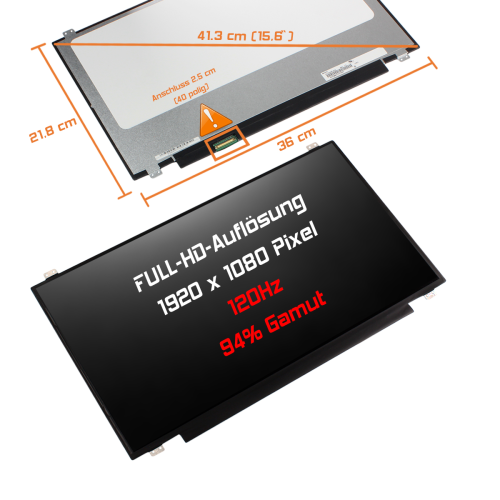 LED Display 17,3" 1920x1080 passend für MSI GE72VR-7RF GE72VR-7RE