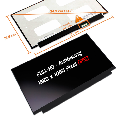 LED Display 13,3" 1920x1080 passend für Toshiba Portege X30-D