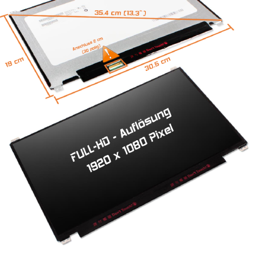 LED Display 13,3" 1920x1080 passend für AUO B133HAN02.7