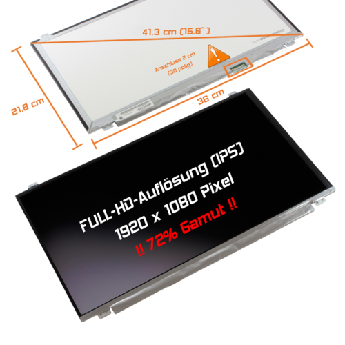 LED Display 15,6" 1920x1080 passend für HP Omen 15-DC0005NG