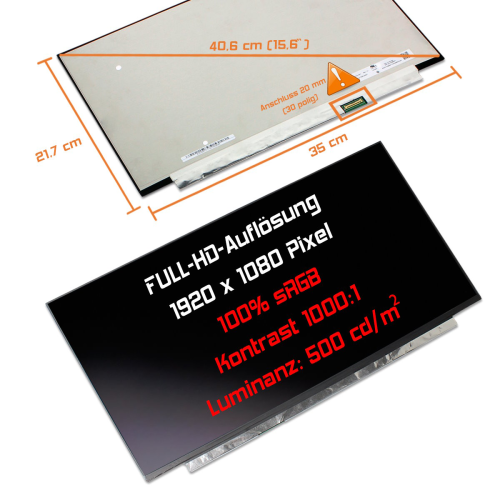 LED Display 15,6" 1920x1080 passend für Innolux N156HCE-EN1