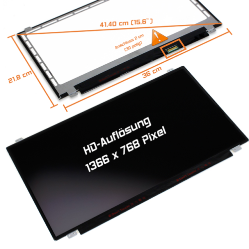 LED Display 15,6" 1366x768 passend für Lenovo Ideapad 720-15IKB 81AG