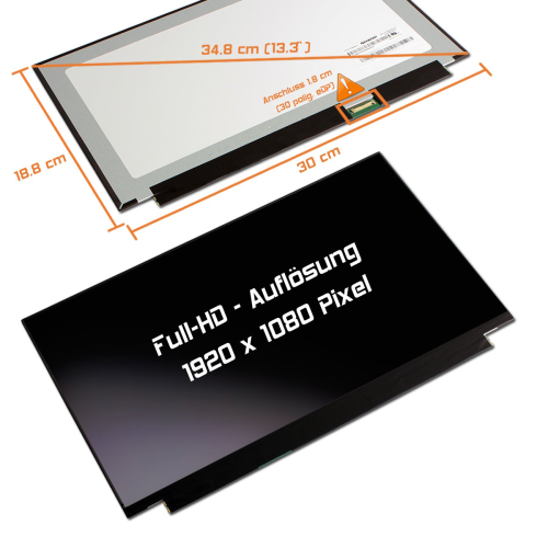 LED Display 13,3" 1920x1080 matt passend für Lenovo Ideapad 720S-13IKB 81A8