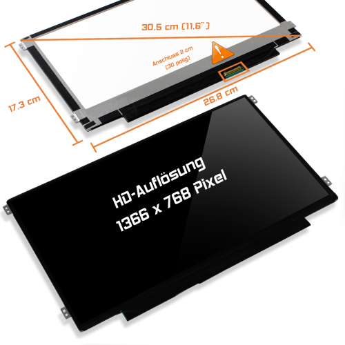 LED Display 11,6" 1366x768 glossy passend für Lenovo SBB0N81975