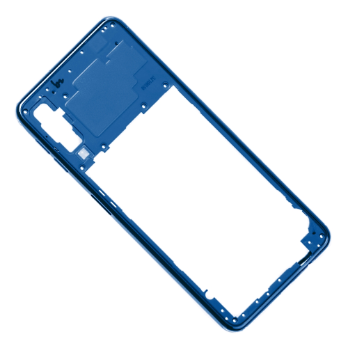 Samsung Galaxy A7 (2018) SM-A750F Mittel Cover Mittel-Gehäuse incl. Volume-Keys Blau GH98-43585D