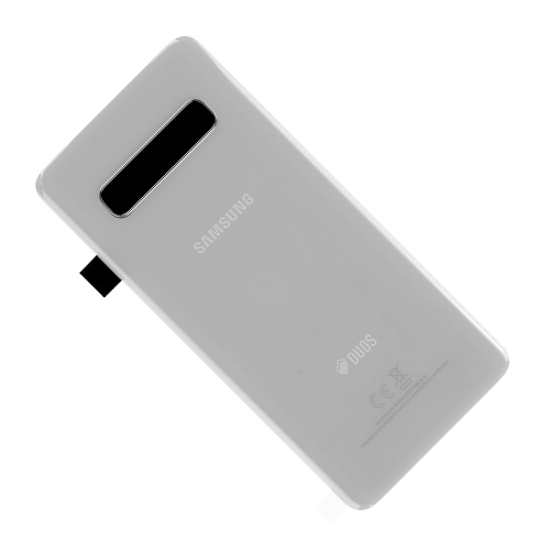 Samsung Galaxy S10+ SM-G975F Akkudeckel Batterie Cover + Kamera Glas Prism White GH82-18406F
