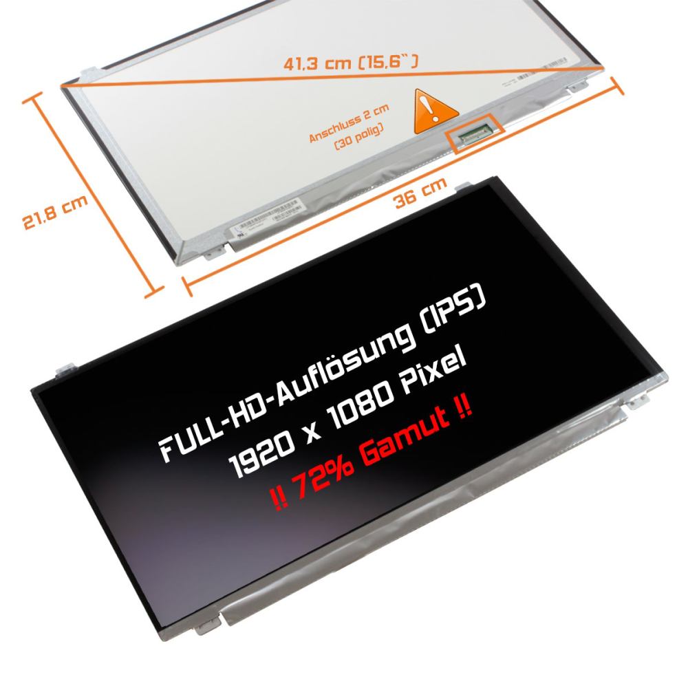 Laptiptop 15,6 LED Display 1920x1080 Full HD matt Ersatz für Lenovo LM156LF5L03 NCP0064 IPS 