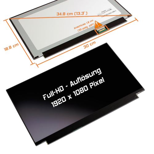 LED Display 13,3" 1920x1080 passend für Sharp LQ133M1JW15-E
