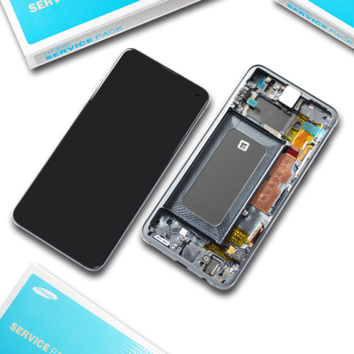 Samsung Galaxy S10e SM-G970F Display LCD Touchscreen Rahmen Prism Black GH82-18852A