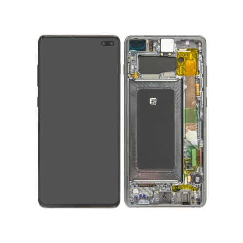 Display Modul mit Rahmen und Toucheinheit prism black, ceramic black/schwarz GH82-18849A für Samsung Galaxy S10+ SM-G975F