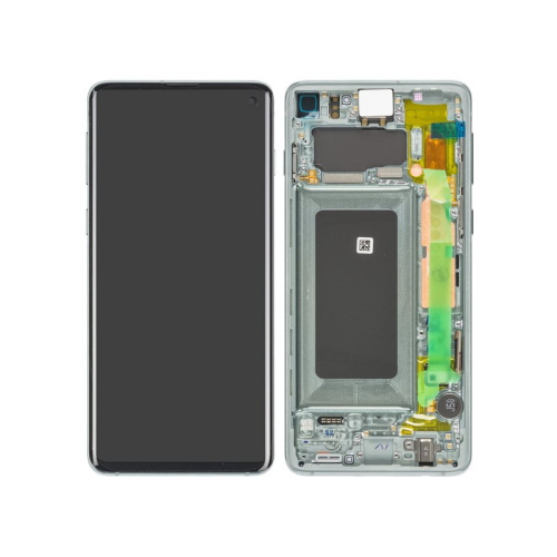 Display Modul mit Rahmen und Toucheinheit prism green/grün GH82-18850E für Samsung Galaxy S10 SM-G973F